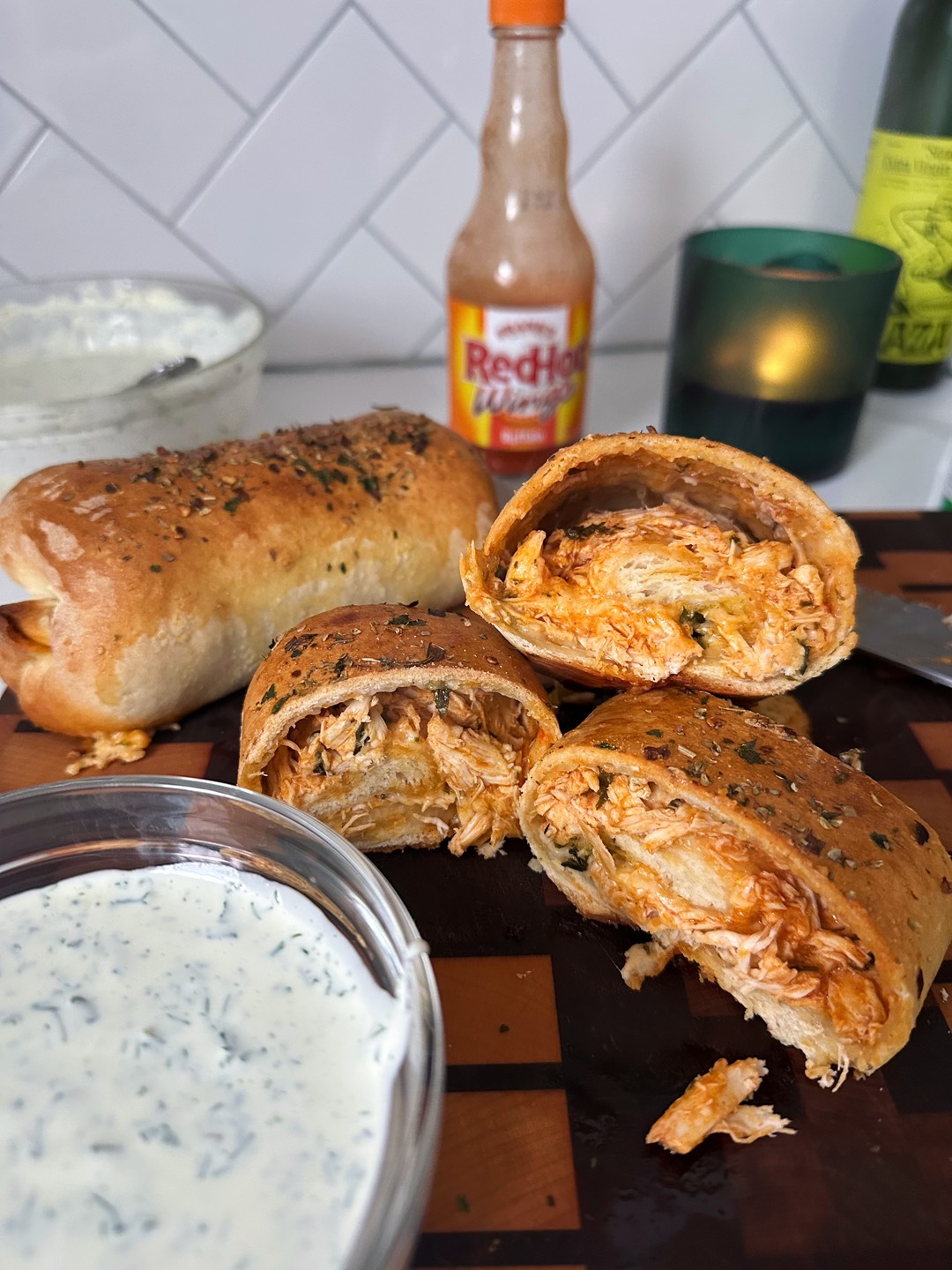 Buffalo Chicken Stromboli