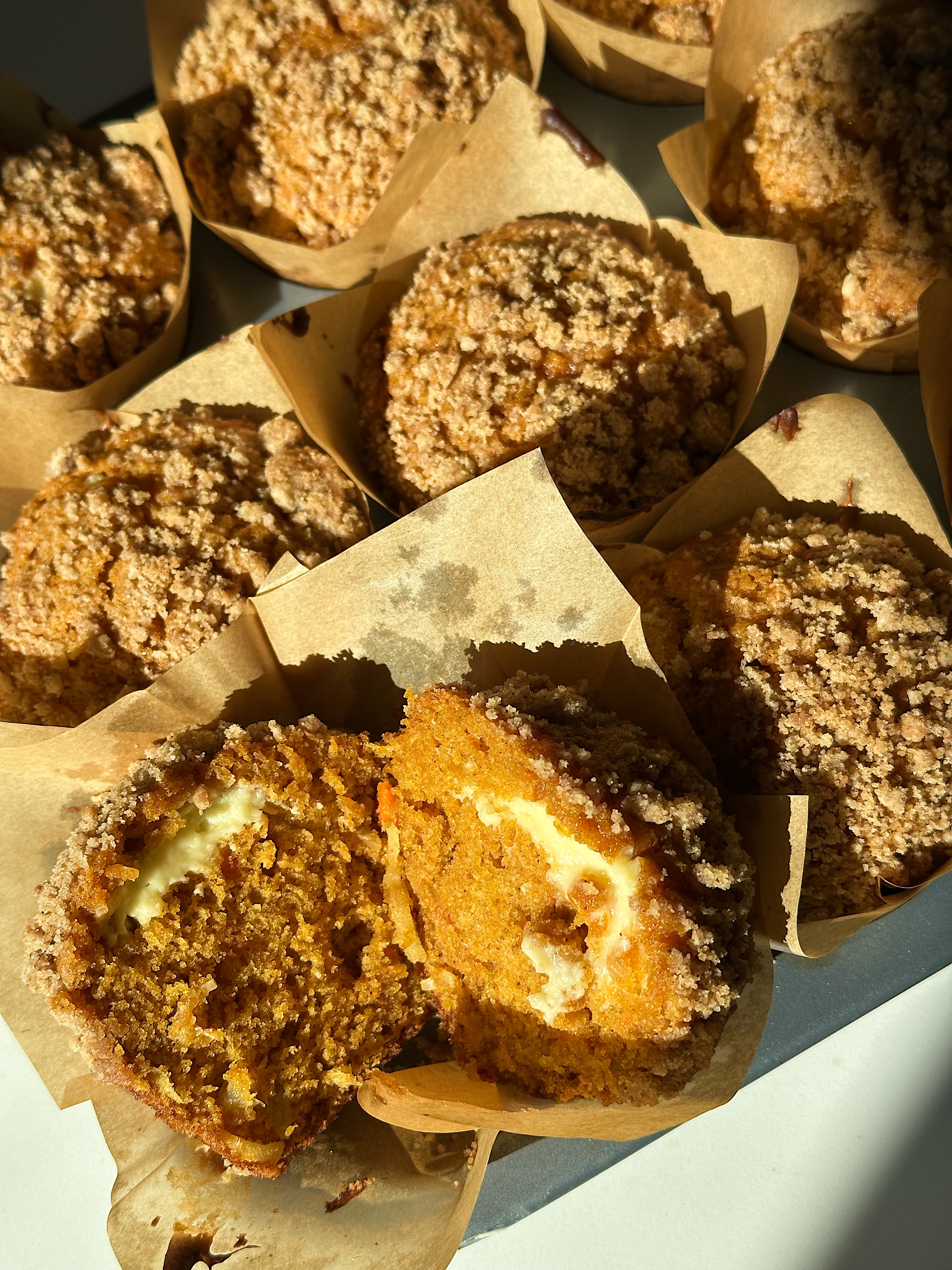 Carrot Cake Cream Cheese Muffins